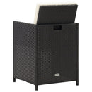 havestole 4 stk. polyrattan sort