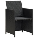 havestole 4 stk. polyrattan sort