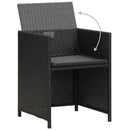 havestole 4 stk. polyrattan sort