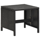 haveskamler 4 stk. med hynder polyrattan sort