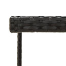 havebord 109x107x74 cm polyrattan og glas sort
