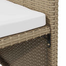 havestole med hynder 4 stk. polyrattan beige