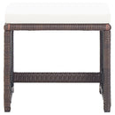 havetaburetter 4 stk. med hynder polyrattan brun
