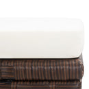 havetaburetter 4 stk. med hynder polyrattan brun