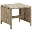 haveskamler 4 stk. med hynder polyrattan beige