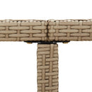 havebord 109x107x74 cm polyrattan og glas beige