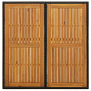 havebord 109x107x74 cm polyrattan og massivt akacietræ sort