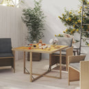 havebord 109x107x74 cm polyrattan og massivt akacietræ beige