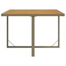 havebord 109x107x74 cm polyrattan og massivt akacietræ beige