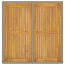 havebord 109x107x74 cm polyrattan og massivt akacietræ beige