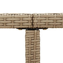 havebord 109x107x74 cm polyrattan og massivt akacietræ beige
