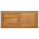 havebord massivt akacietræ og polyrattan beige