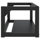 væghængt badeværelsesmøbel til håndvask 79x38x31 cm jern sort
