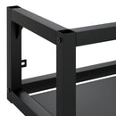 væghængt badeværelsesmøbel til håndvask 79x38x31 cm jern sort