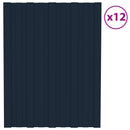 Tagpanel 12 pcs Antracit 60 x 45 cm Galvaniseret stål