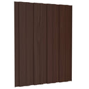Tagpanel 12 pcs Brun 60 x 45 cm Galvaniseret stål