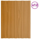 Tagpanel 12 pcs Naturfarvet 60 x 45 cm Galvaniseret stål