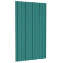 Tagpanel 12 pcs Grøn 80 x 45 cm Galvaniseret stål