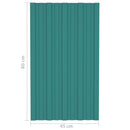 Tagpanel 12 pcs Grøn 80 x 45 cm Galvaniseret stål