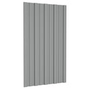 Tagpanel 12 pcs Grå 80 x 45 cm Galvaniseret stål