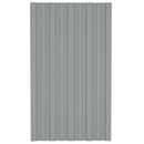 Tagpanel 12 pcs Grå 80 x 45 cm Galvaniseret stål