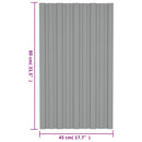 Tagpanel 36 pcs Grå 80 x 45 cm Galvaniseret stål