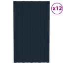 Tagpanel 12 pcs Antracit 80 x 45 cm Galvaniseret stål