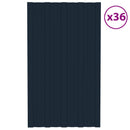 Tagpanel 36 pcs Antracit 80 x 45 cm Galvaniseret stål