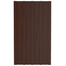 Tagpanel 12 pcs Brun 80 x 45 cm Galvaniseret stål