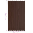 Tagpanel 36 pcs Brun 80 x 45 cm Galvaniseret stål