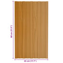 Tagpanel 12 pcs Naturfarvet 80 x 45 cm Galvaniseret stål