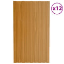 Tagpanel 12 pcs Naturfarvet 80 x 45 cm Galvaniseret stål