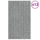 Tagpanel 12 pcs Sølv 80 x 45 cm Galvaniseret stål
