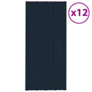 Tagpanel 12 pcs Antracit 100 x 45 cm Galvaniseret stål