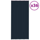 Tagpanel 36 pcs Antracit 100 x 45 cm Galvaniseret stål