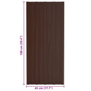 Tagpanel 36 pcs Brun 100 x 45 cm Galvaniseret stål