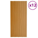 Tagpanel 12 pcs Naturfarvet 100 x 45 cm Galvaniseret stål