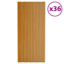 Tagpanel 36 pcs Naturfarvet 100 x 45 cm Galvaniseret stål
