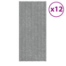 Tagpanel 12 pcs Sølv 100 x 45 cm Galvaniseret stål