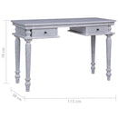 skrivebord 115x50x78 cm massivt mahognitræ