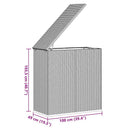 hyndeboks 100x49x103,5 cm polyrattan sort
