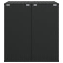 hyndeboks 100x97,5x104 cm polyrattan sort