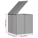 hyndeboks 100x97,5x104 cm polyrattan sort