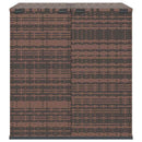 hyndeboks 100x97,5x104 cm polyrattan brun