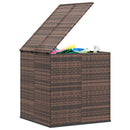 hyndeboks 100x97,5x104 cm polyrattan brun