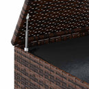 hyndeboks 100x97,5x104 cm polyrattan brun