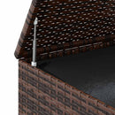 hyndeboks 145x100x103 cm polyrattan brun