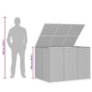 hyndeboks 145x100x103 cm polyrattan brun