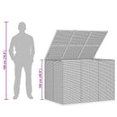 hyndeboks 145x100x103 cm polyrattan grå