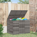 hyndeboks 145x100x103 cm polyrattan grå